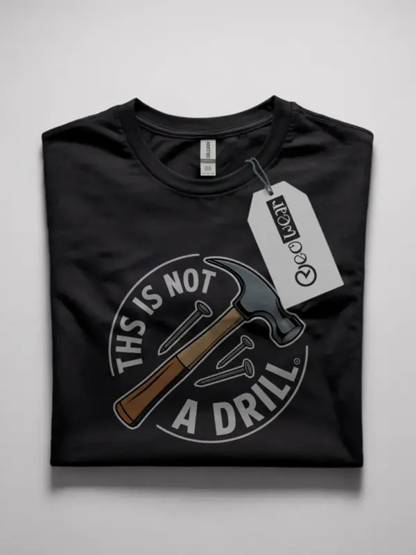 hammer and nails this is not a drill t shirt