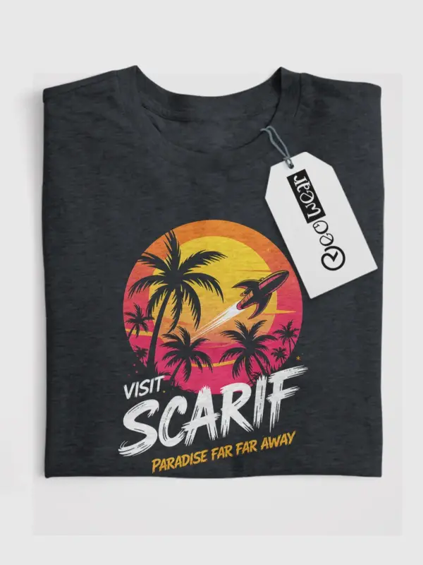 Dark Heather Space Travel T-Shirt lifestyle angle