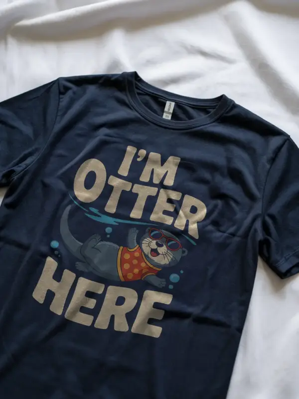 Navy Wildlife Pun Shirt lifestyle