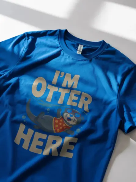 Royal Blue Funny Otter Pun T-Shirt