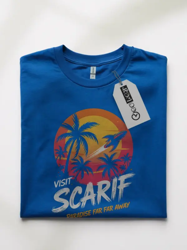 Royal Blue Nostalgic Pop Culture Tee lifestyle angle