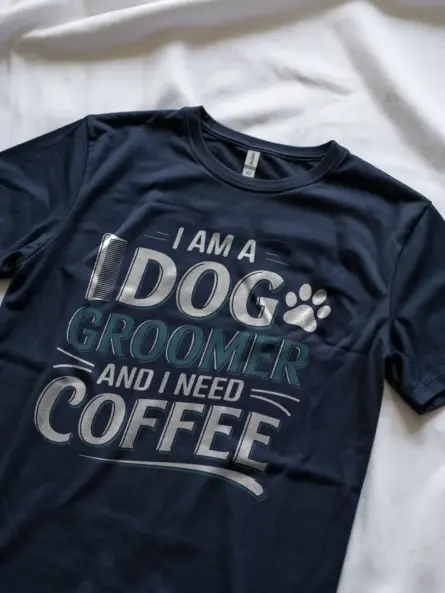Navy i am a dog groomer and i need coffee shirt – pet groomer tee