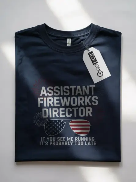 Navy assistant fireworks director shirt – independence day humor tee