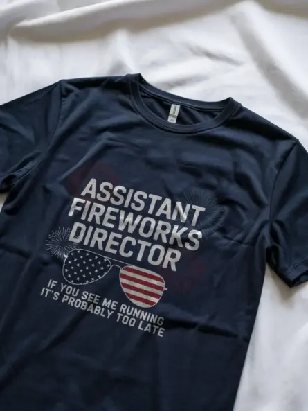 Navy assistant fireworks director shirt – independence day humor tee