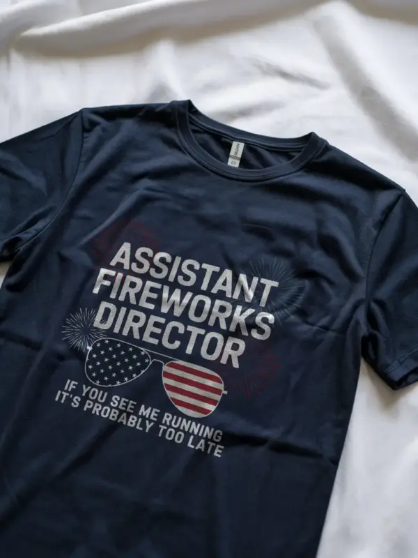 Navy assistant fireworks director shirt – independence day humor tee