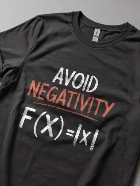 Dark heather avoid negativity math nerd shirt – math humor gift