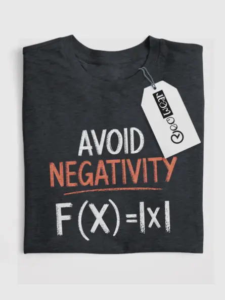 Dark heather avoid negativity math nerd shirt – math humor gift