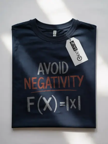 Navy avoid negativity math nerd shirt – clever math equation t-shirt