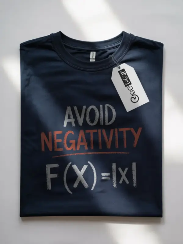 Navy avoid negativity math nerd shirt – clever math equation t-shirt