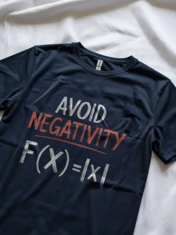 Navy avoid negativity math nerd shirt – clever math equation t-shirt