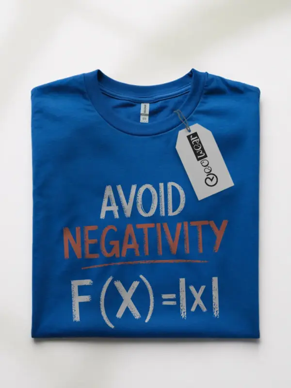 Avoid negativity math nerd shirt