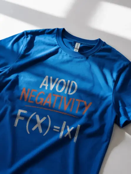Royal Blue Avoid Negativity Math Nerd Shirt – Math Joke Tee