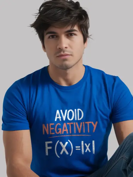Royal blue avoid negativity math nerd shirt – math joke tee