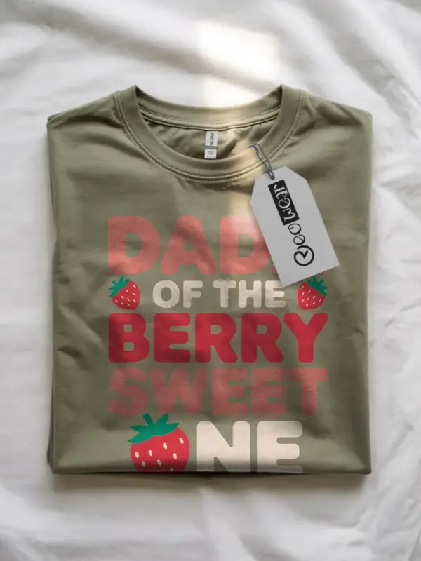 Military green berry sweet one dada shirt – dad strawberry shirt