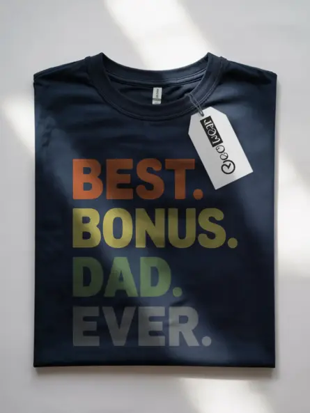 Navy best bonus dad ever shirt – father’s day stepdad shirt