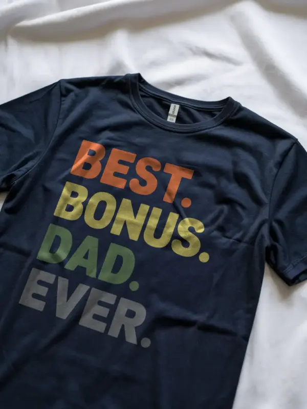 Navy best bonus dad ever shirt – father’s day stepdad shirt