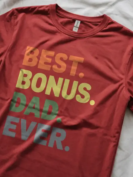Red best bonus dad ever shirt – bonus father gift tee