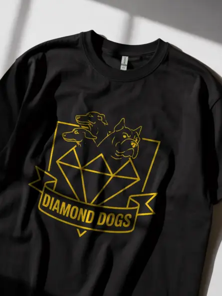 Black shirt Diamond Dogs T-Shirt Ted Lasso + dog breed shirt for pet lovers