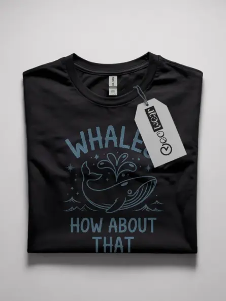minimalist whale t shirt how about that