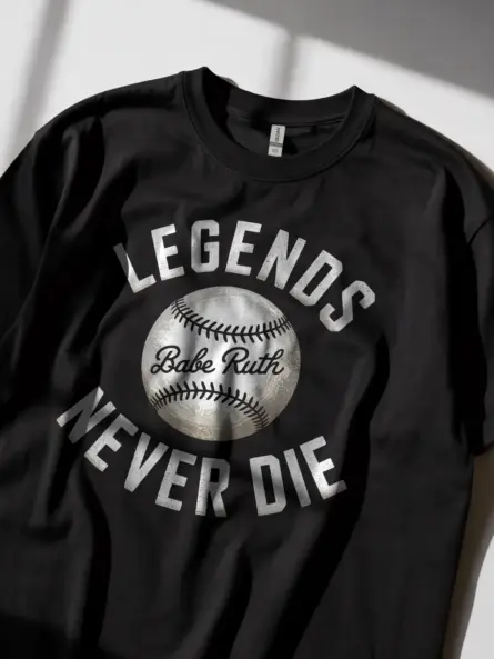 Black Legends Never Die Baseball T-Shirt legends never die babe ruth shirt