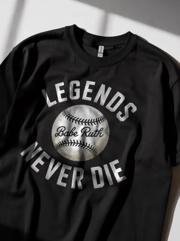 Black Legends Never Die Baseball T-Shirt legends never die babe ruth shirt