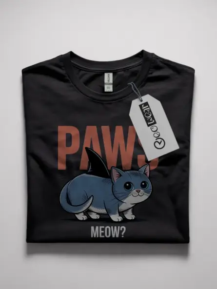funny cat shark t-shirt