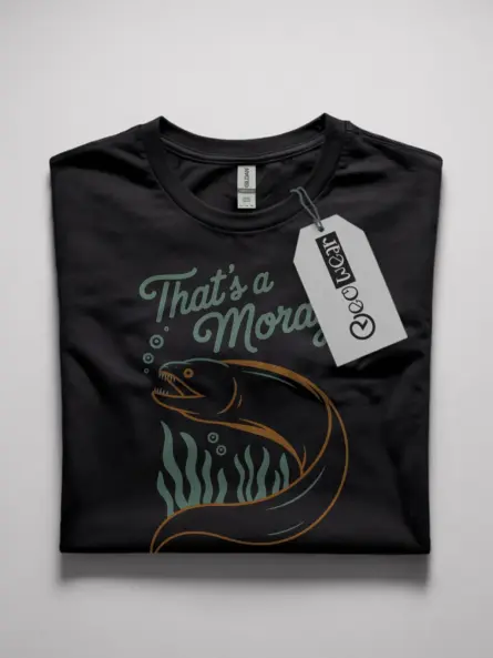 Black Moray Eel Pun T-Shirt lifestyle – ocean wordplay shirt