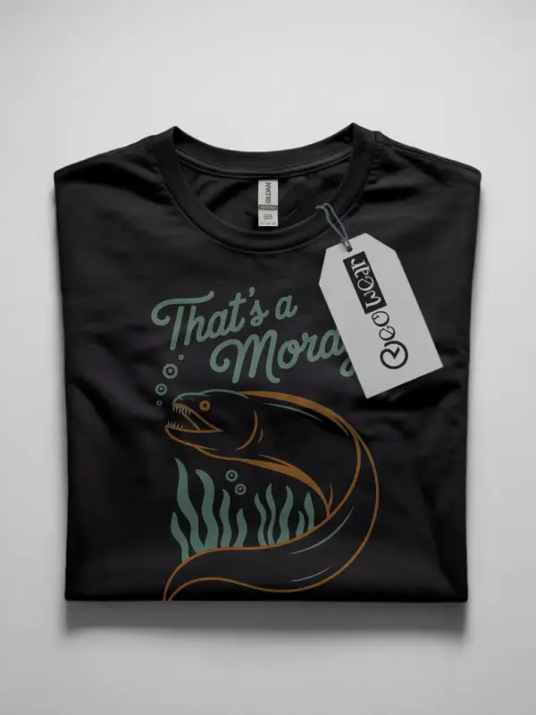 Black Moray Eel Pun T-Shirt lifestyle – ocean wordplay shirt