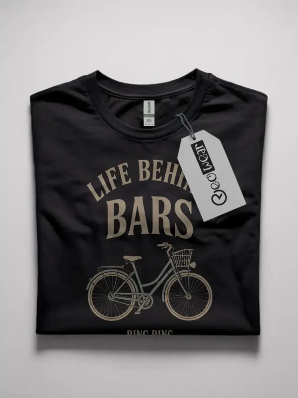 black-lifestyle-view-vintage-bicycle-pun-t-shirt vintage bicycle pun t-shirt