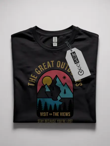 Black buy vintage outdoor adventure t-shirt outdoor adventure apparel
