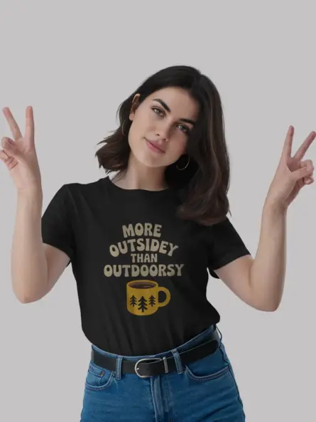 Black Cozy Camper T-Shirt camping