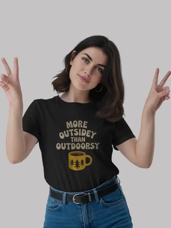 Black Cozy Camper T-Shirt camping