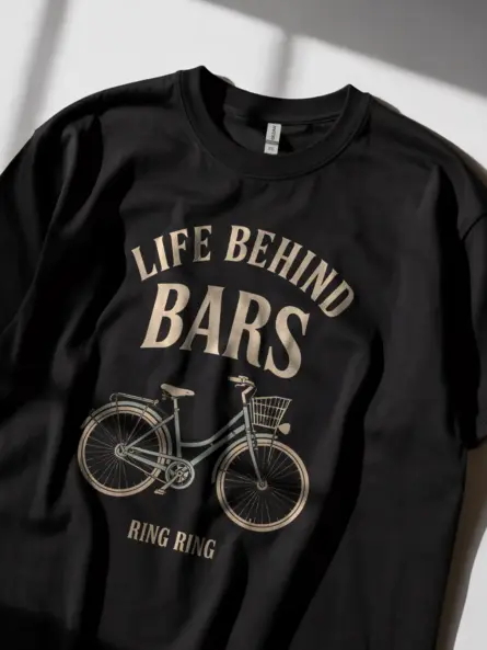 Black vintage bicycle pun t-shirt gift for cyclist who loves puns