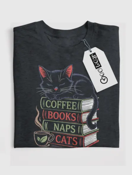 Dark heather book lovers shirt – bookish gift