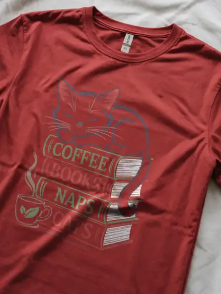 Red book lovers shirt – cozy coffee tee