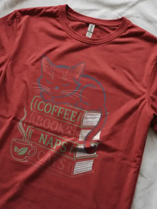 Red book lovers shirt – cozy coffee tee
