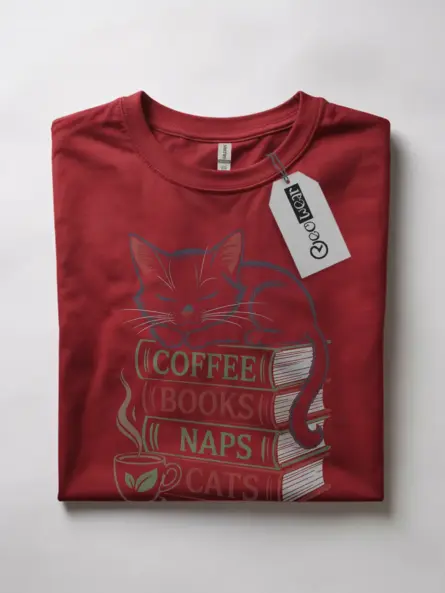 Red book lovers shirt – cozy coffee tee