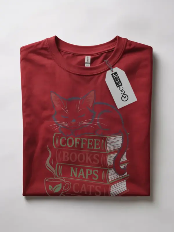 Red book lovers shirt – cozy coffee tee