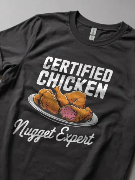 Dark Heather Certified Chicken Nugget Expert Shirt – Nugget Lover Tee