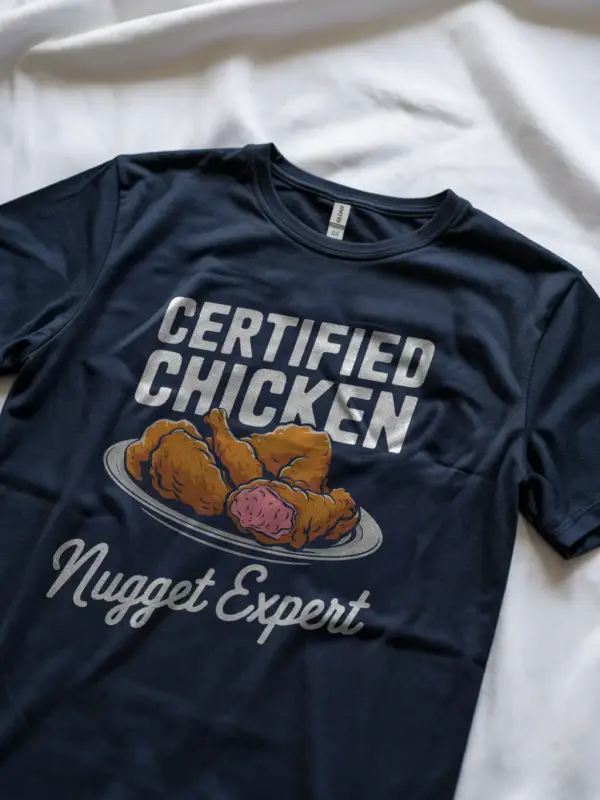 Navy certified chicken nugget expert shirt – foodie t-shirt