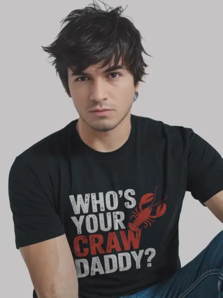 Craw daddy shirt in black – funny cajun seafood tee