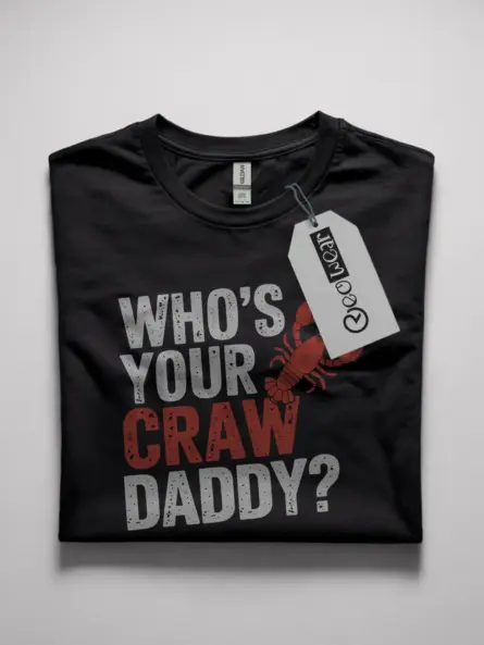 Craw daddy shirt in black – funny cajun seafood tee