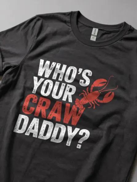 Dark heather craw daddy shirt – crawfish lover tee