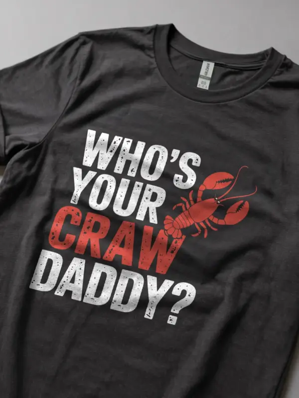 Dark heather craw daddy shirt – crawfish lover tee