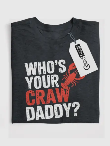 Dark heather craw daddy shirt – crawfish lover tee