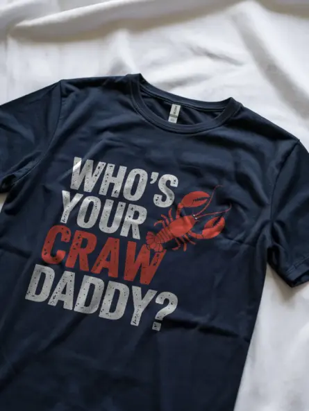 Navy craw daddy shirt – southern food t-shirt