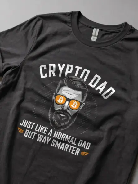 Dark heather crypto dad shirt – bitcoin lover gift