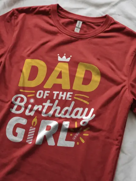 Red dad of the birthday girl shirt – birthday gift for dad