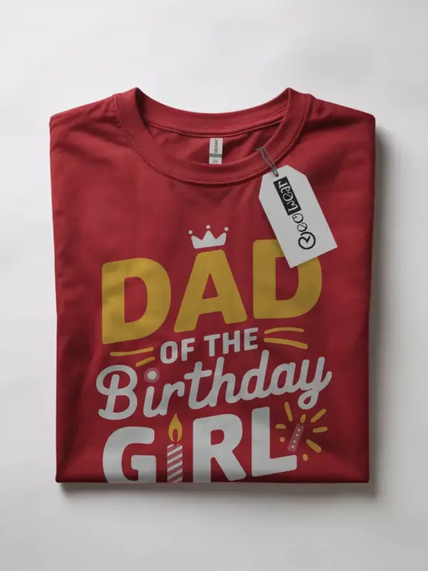 Red dad of the birthday girl shirt – birthday gift for dad