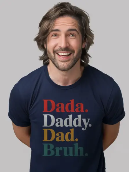 Navy lifestyle view buy sarcastic dad titles black graphic tee funny grandpa tee with vertical text colors